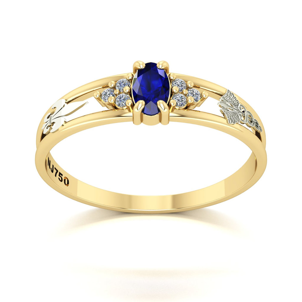 Anel de Formatura de Pedagogia Eternus III Ouro 18k
