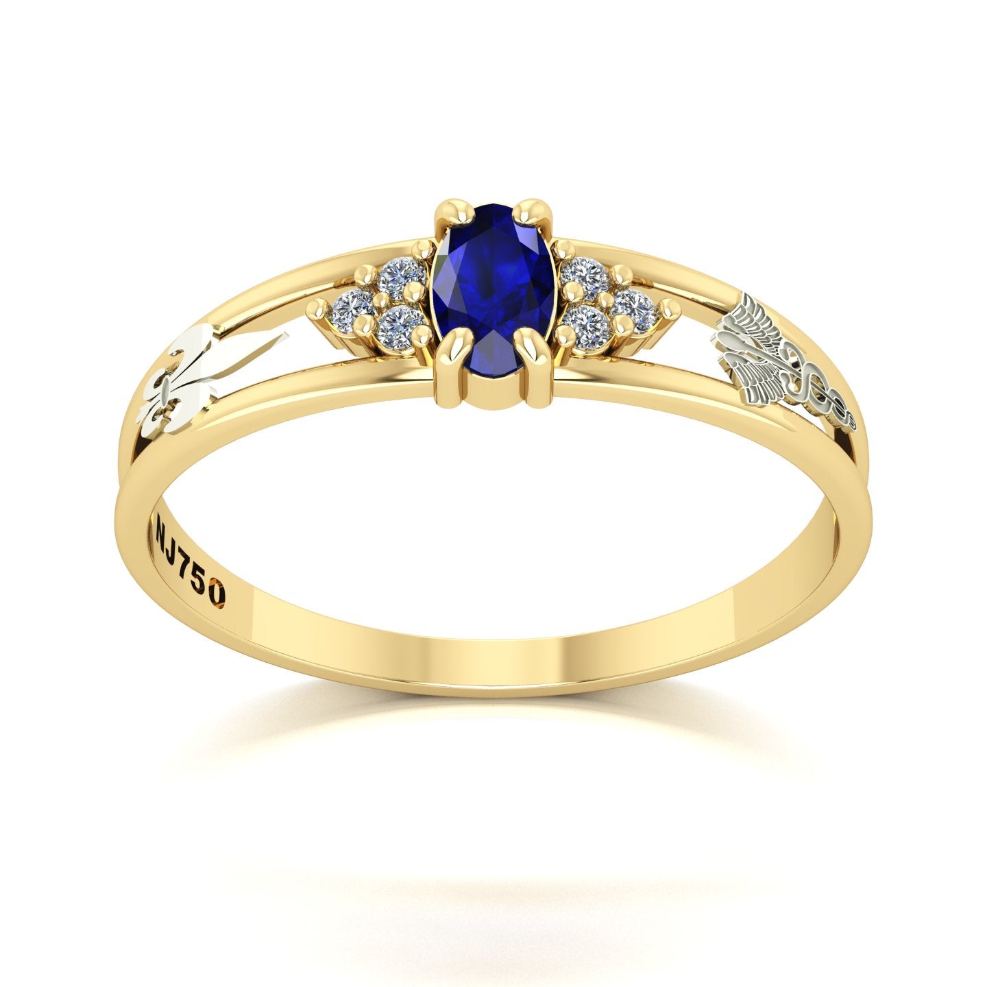 Anel de Formatura de Pedagogia Eternus III Ouro 18k