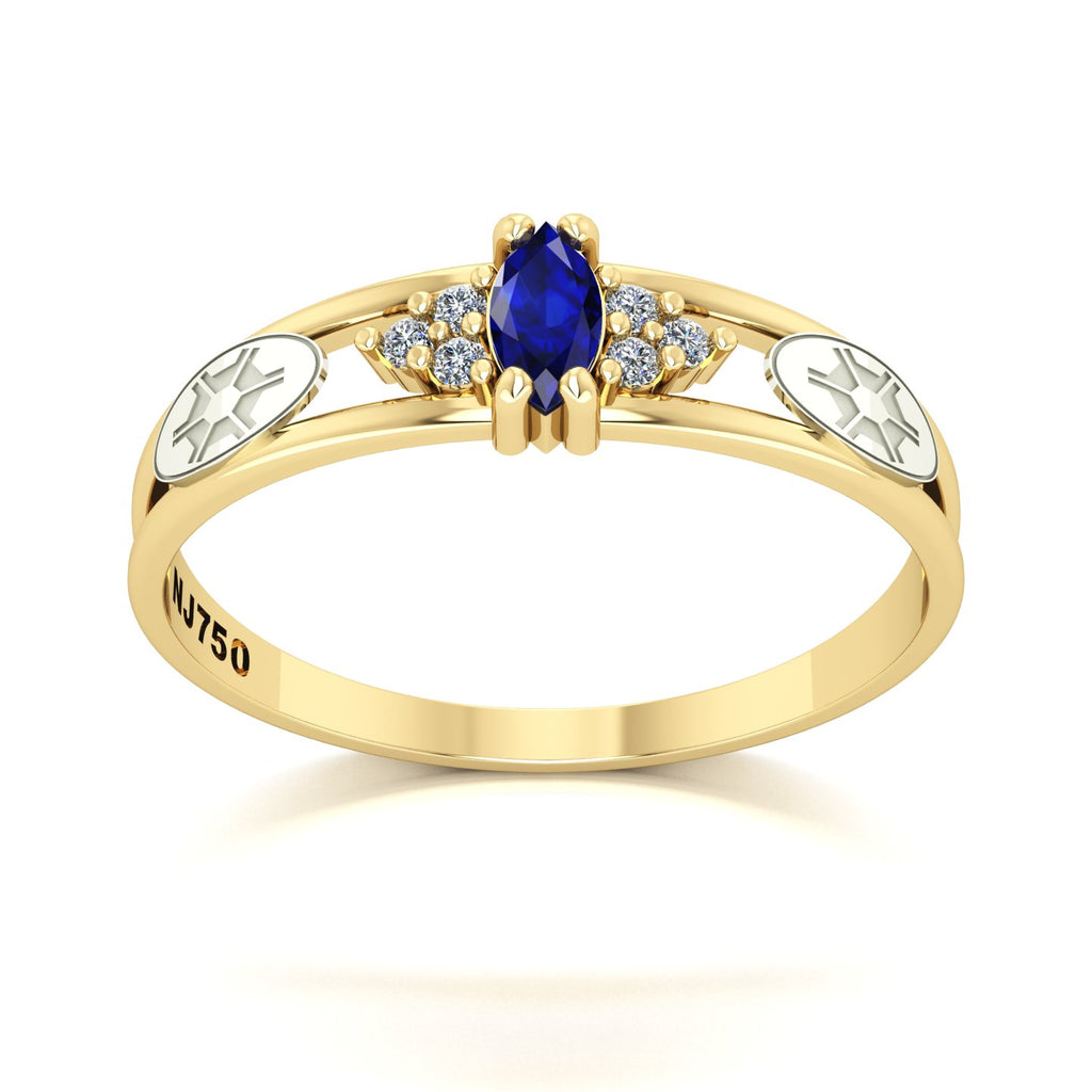 Anel de Formatura de Engenharia Agronômica Eternus II Ouro 18k