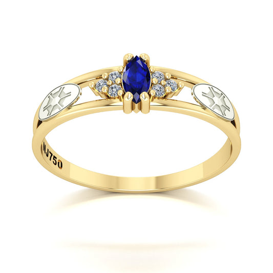Anel de Formatura de Engenharia Agronômica Eternus II Ouro 18k