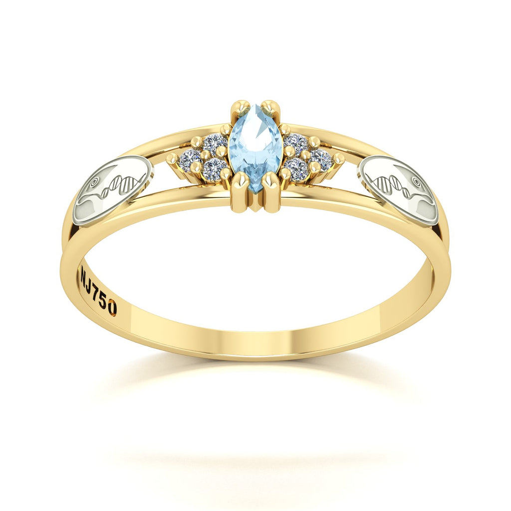 Anel de Formatura de Biologia Eternus II Ouro 18k