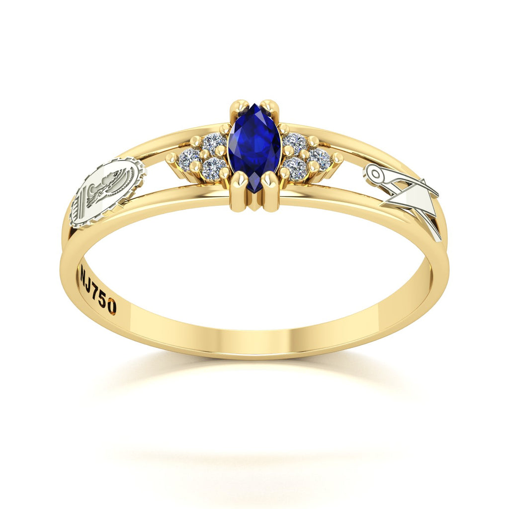 Anel de Formatura de Engenharia Civil Eternus II Ouro 18k