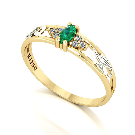 Anel de Formatura de Enfermagem Eternus II Ouro 18k