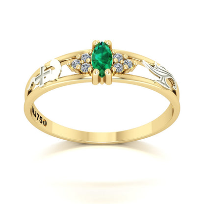 Anel de Formatura de Enfermagem Eternus II Ouro 18k