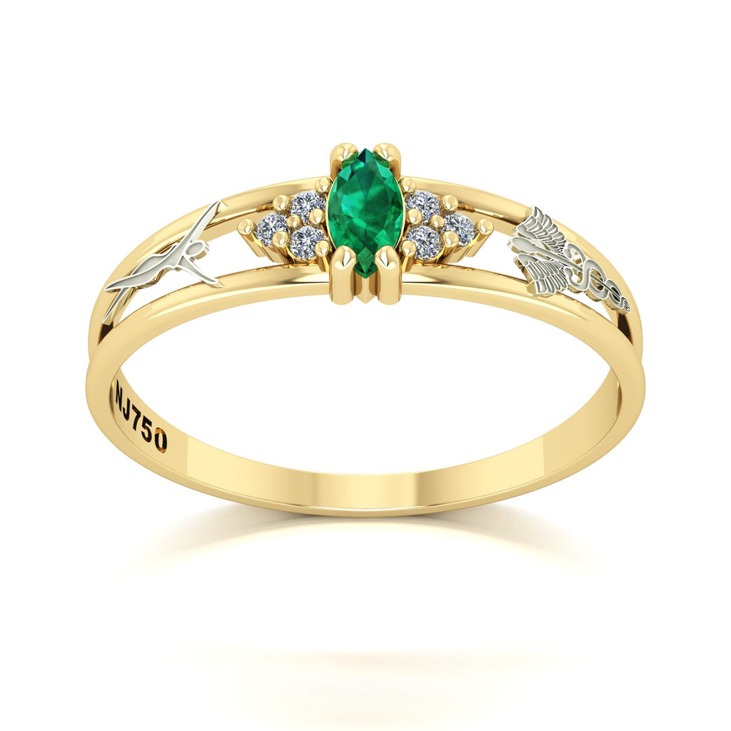 Anel de Formatura de Estética Eternus II Ouro 18k