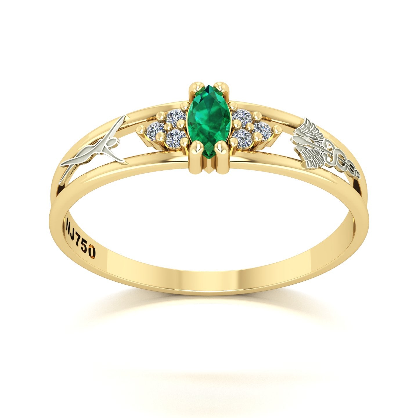 Anel de Formatura de Estética Eternus II Ouro 18k