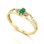 Anel de Formatura de Fisioterapia Eternus II Ouro 18k