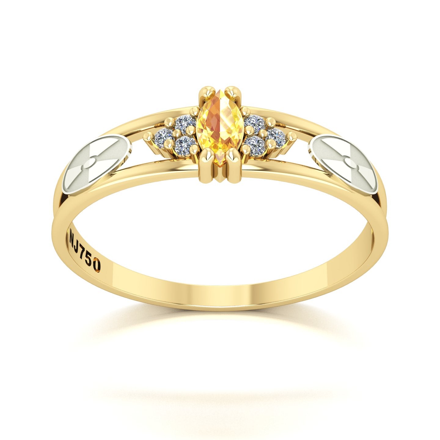 Anel de Formatura de Radiologia Eternus II Ouro 18k