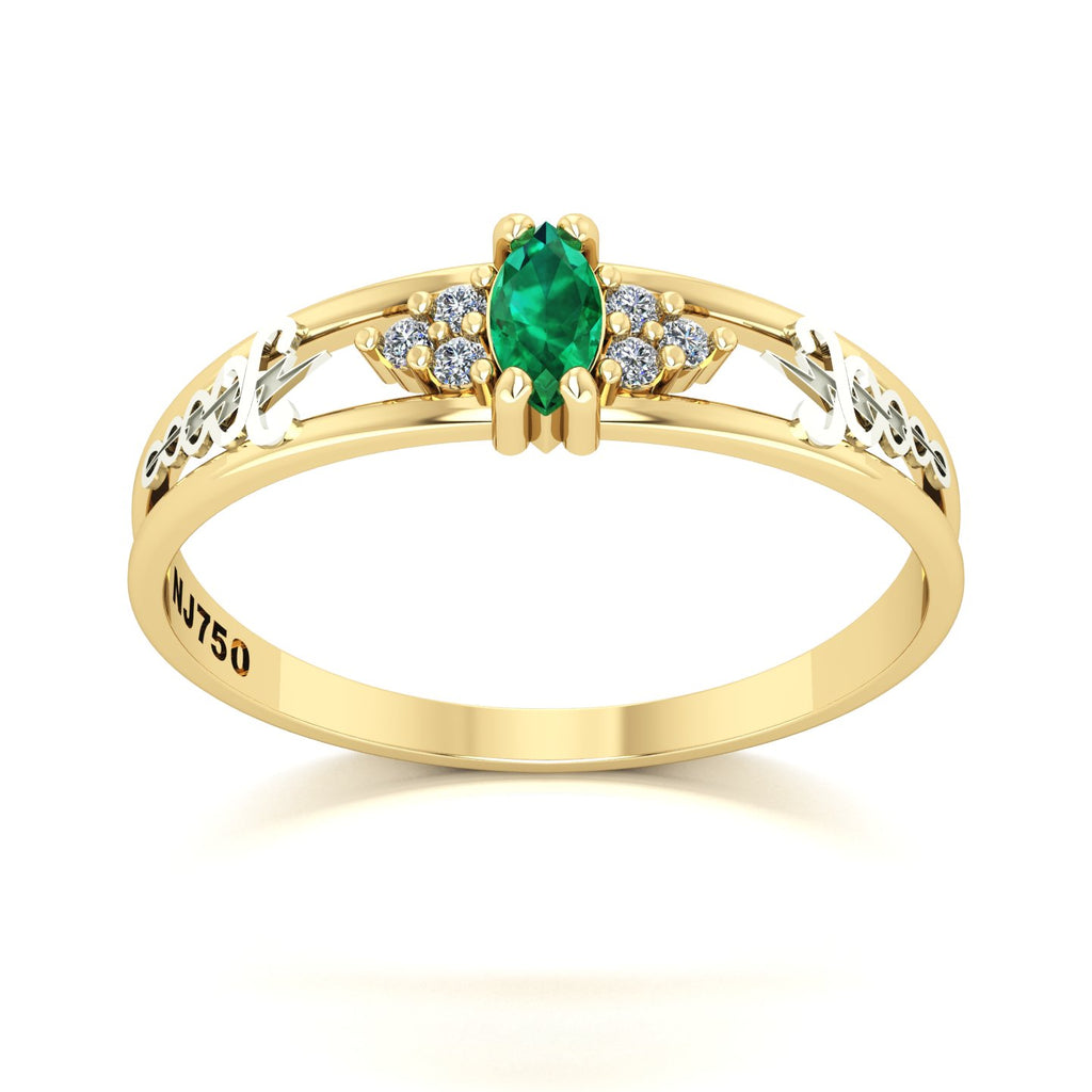 Anel de Formatura de Fisioterapia Eternus II Ouro 18k