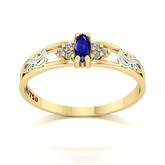 Anel de Formatura de Fonoaudiologia Eternus II Ouro 18k
