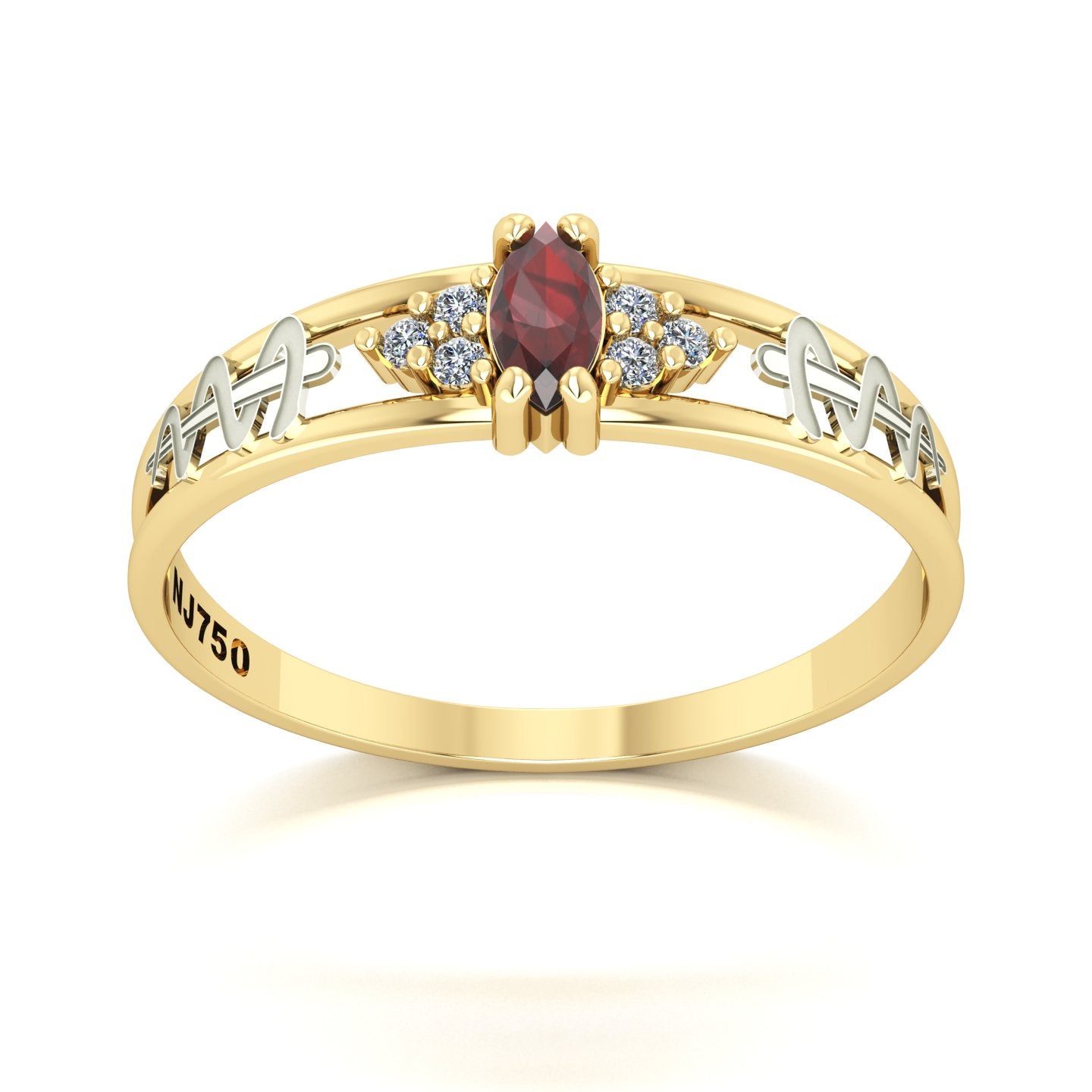 Anel de Formatura de Odontologia Eternus II Ouro 18k