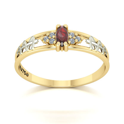 Anel de Formatura de Odontologia Eternus II Ouro 18k