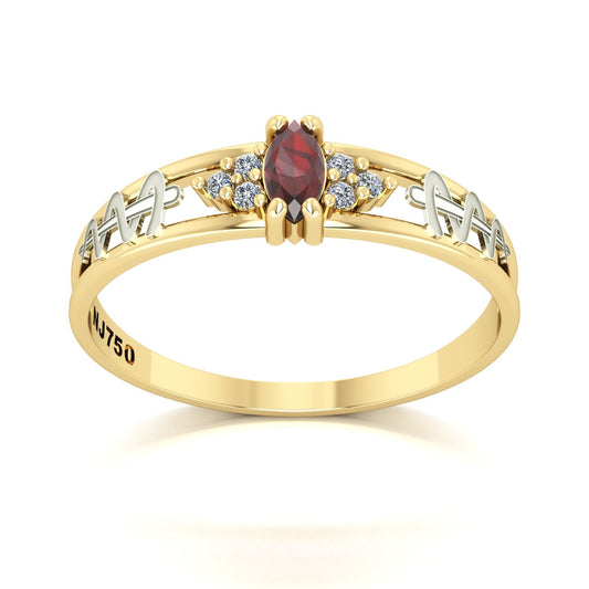 Anel de Formatura de Odontologia Eternus II Ouro 18k