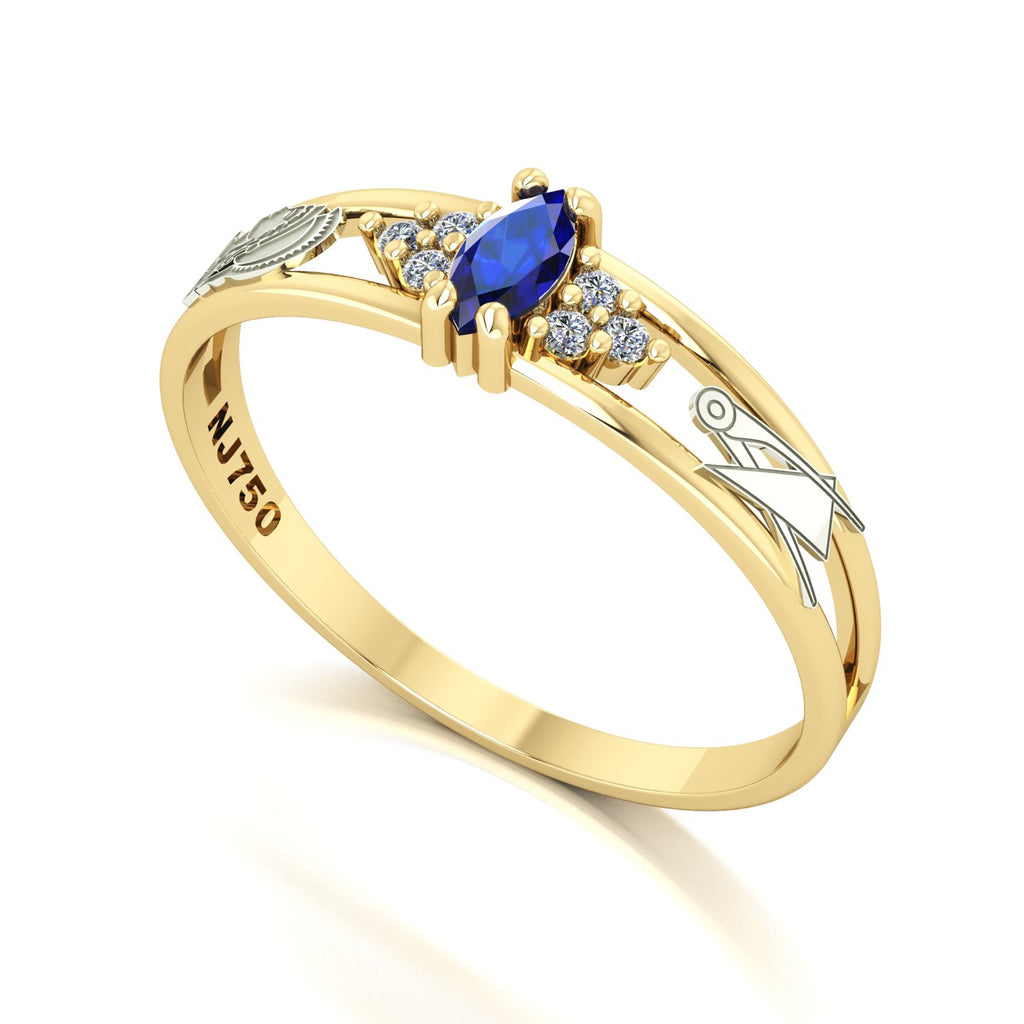Anel de Formatura de Engenharia de Produção Eternus II Ouro 18k