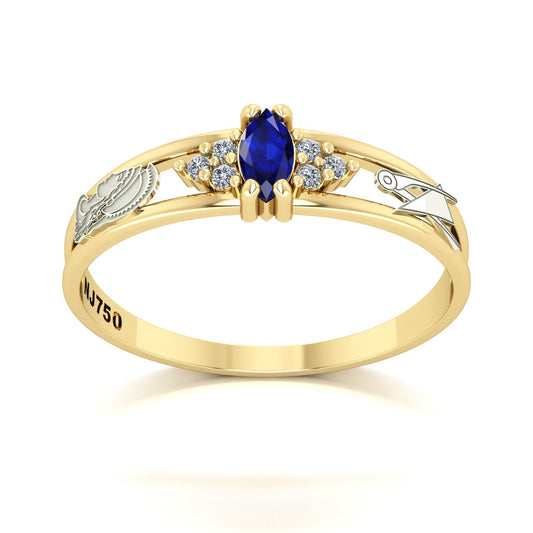 Anel de Formatura de Engenharia de Produção Eternus II Ouro 18k