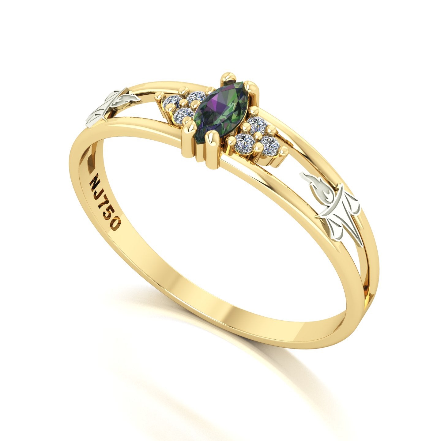 Anel de Formatura de Serviço Social Eternus II Ouro 18k