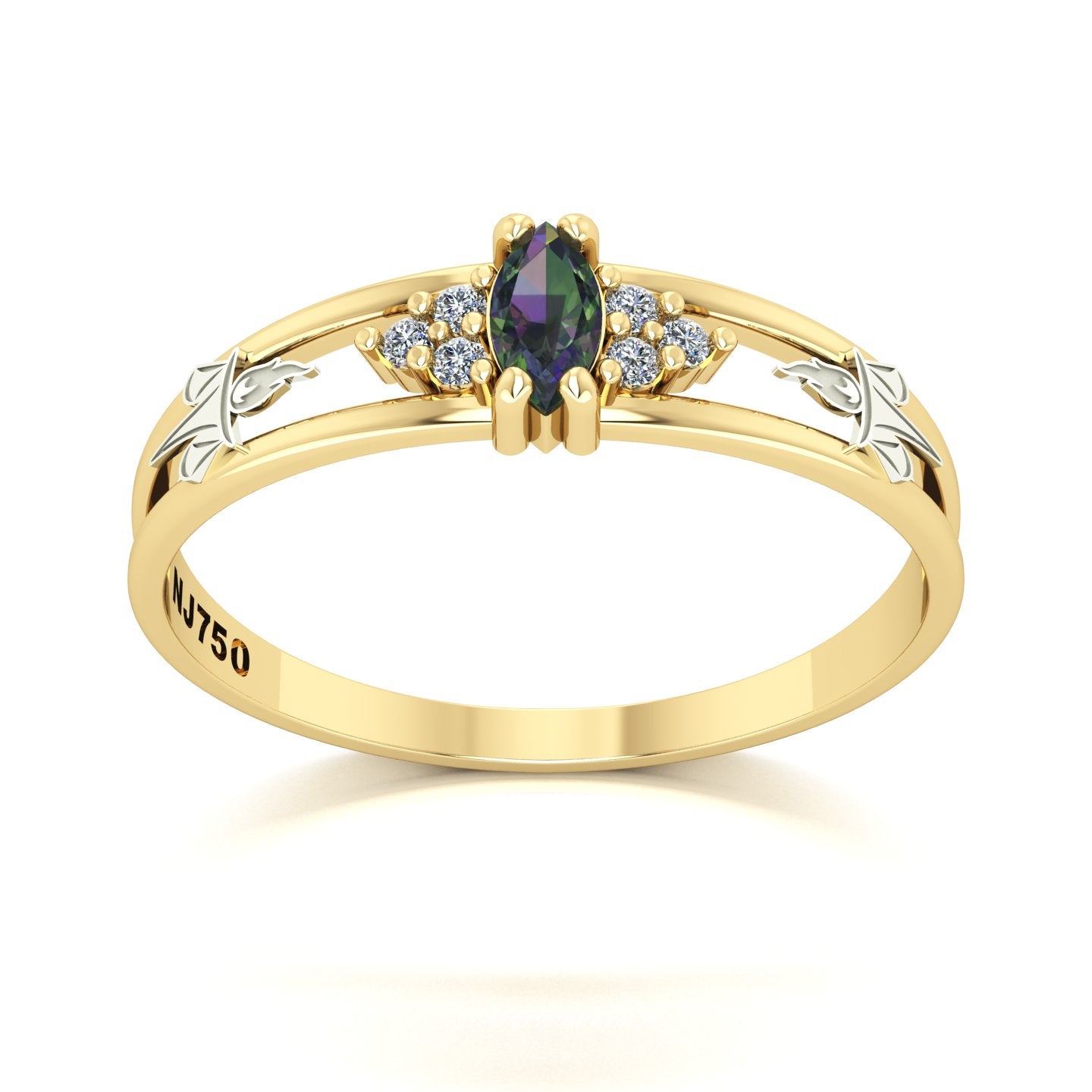 Anel de Formatura de Serviço Social Eternus II Ouro 18k