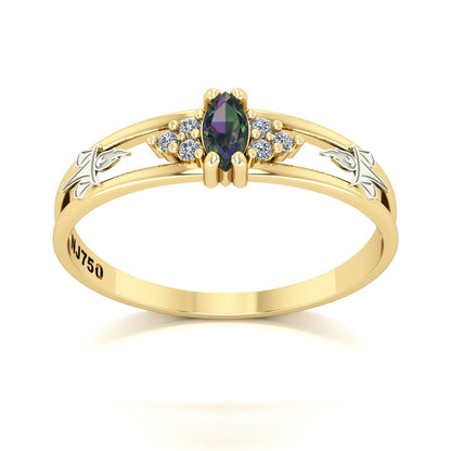 Anel de Formatura de Serviço Social Eternus II Ouro 18k