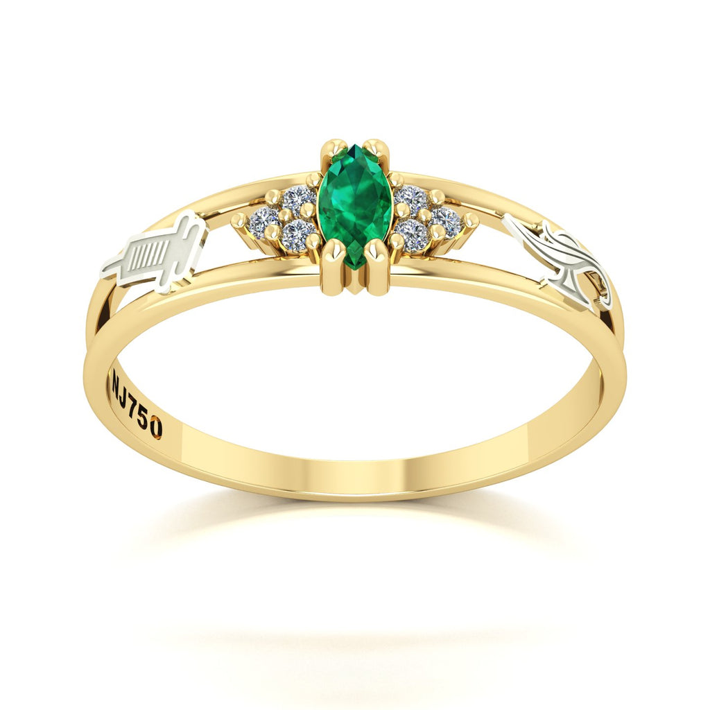 Anel de Formatura de Técnico em Enfermagem Eternus II Ouro 18k