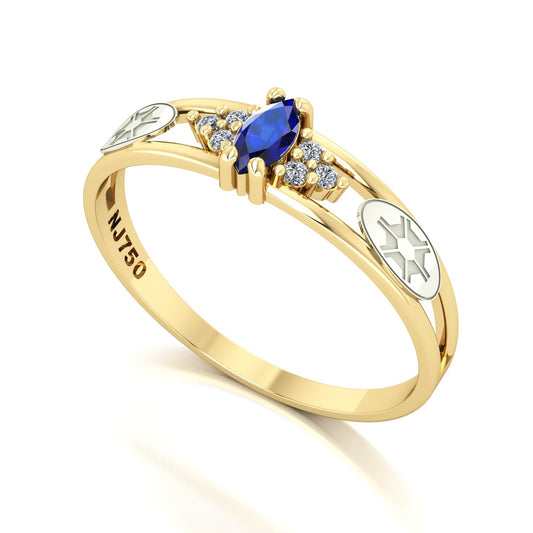 Anel de Formatura de Engenharia Agronômica Eternus II Ouro 18k