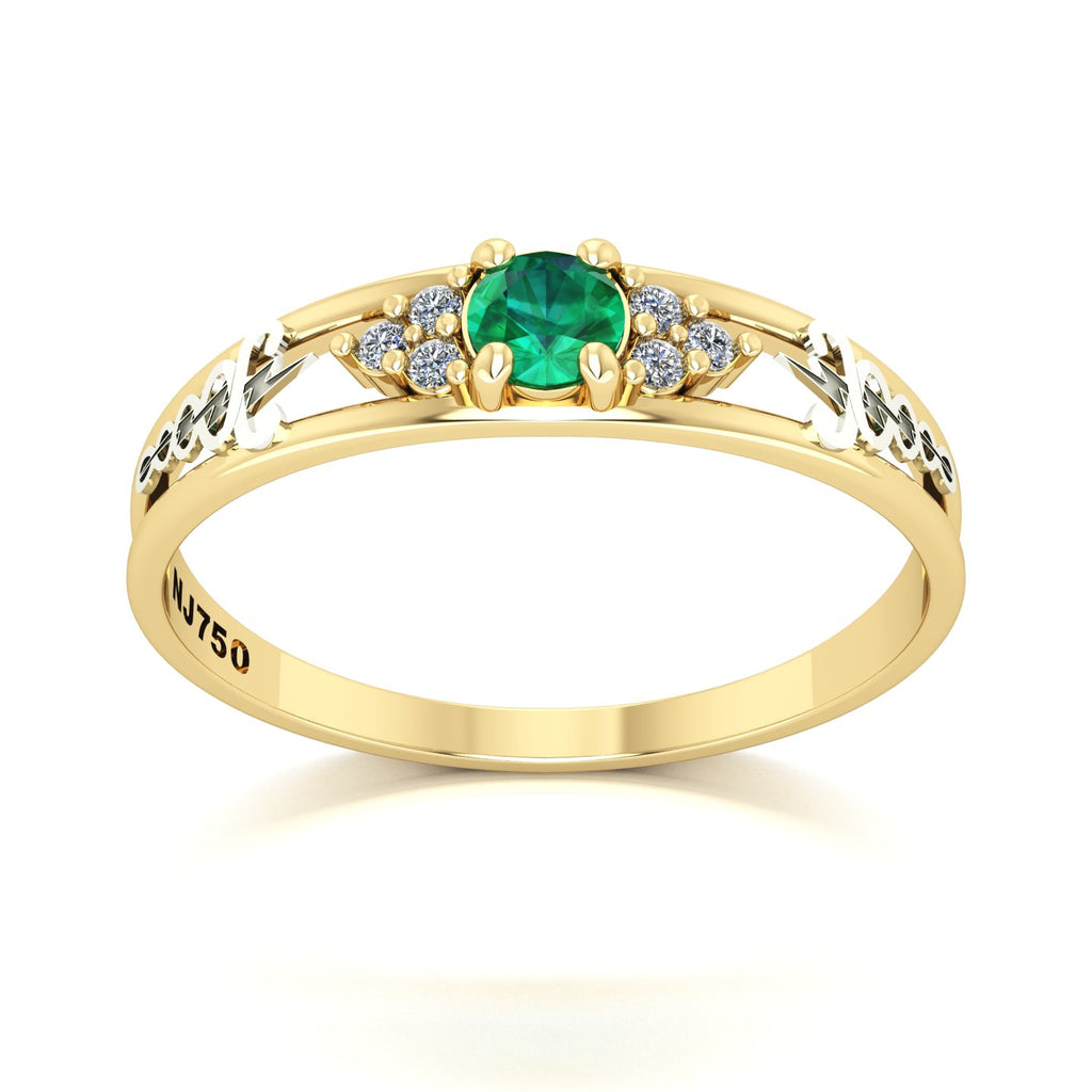 Anel de Formatura de Fisioterapia Eternus IV Ouro 18k