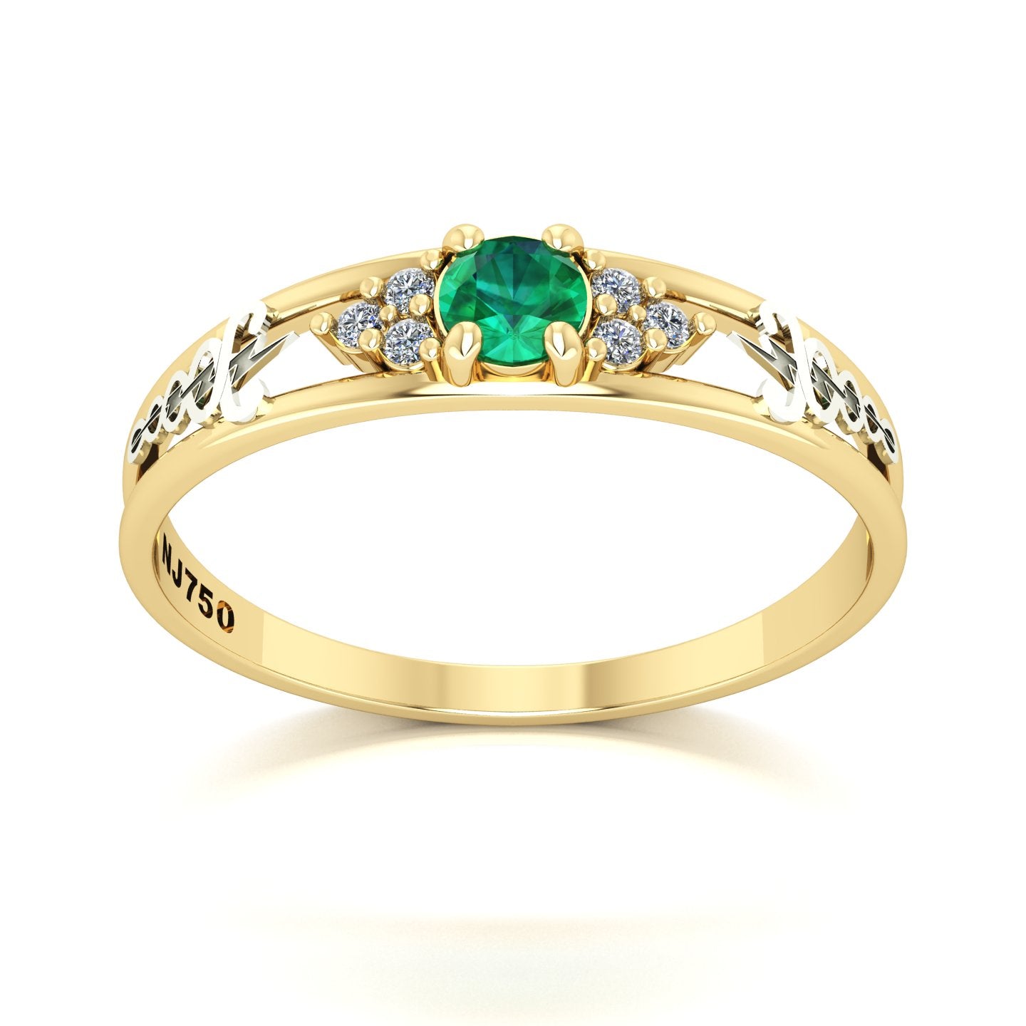Anel de Formatura de Fisioterapia Eternus IV Ouro 18k