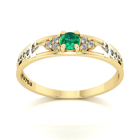 Anel de Formatura de Fisioterapia Eternus IV Ouro 18k