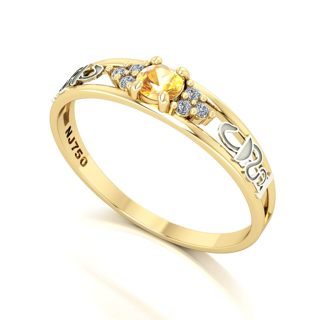 Anel de Formatura de Farmácia Eternus IV Ouro 18k