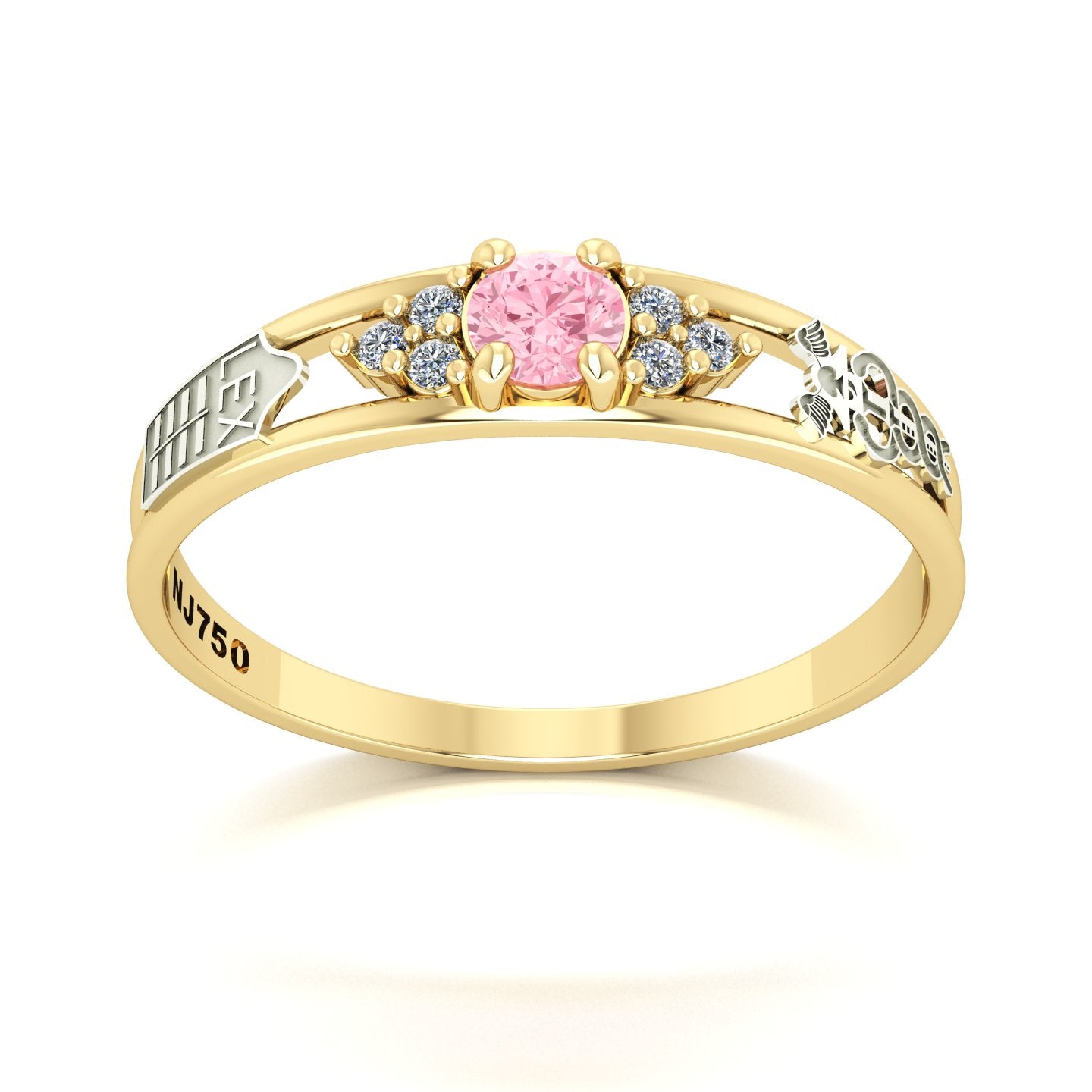 Anel de Formatura de Ciências Contábeis Eternus IV Ouro 18k