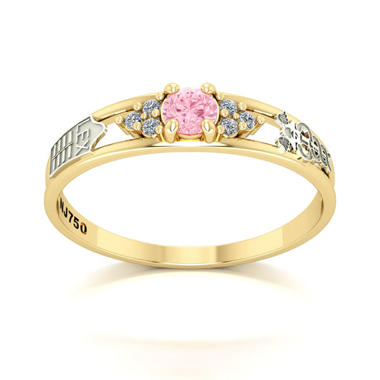 Anel de Formatura de Ciências Contábeis Eternus IV Ouro 18k