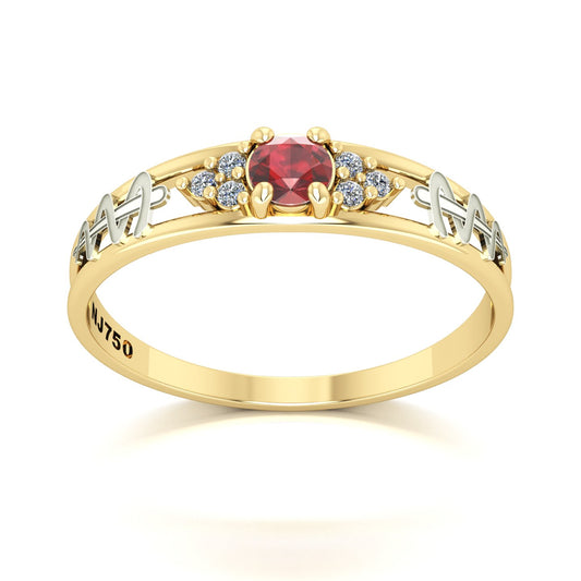 Anel de Formatura de Odontologia Eternus IV Ouro 18k
