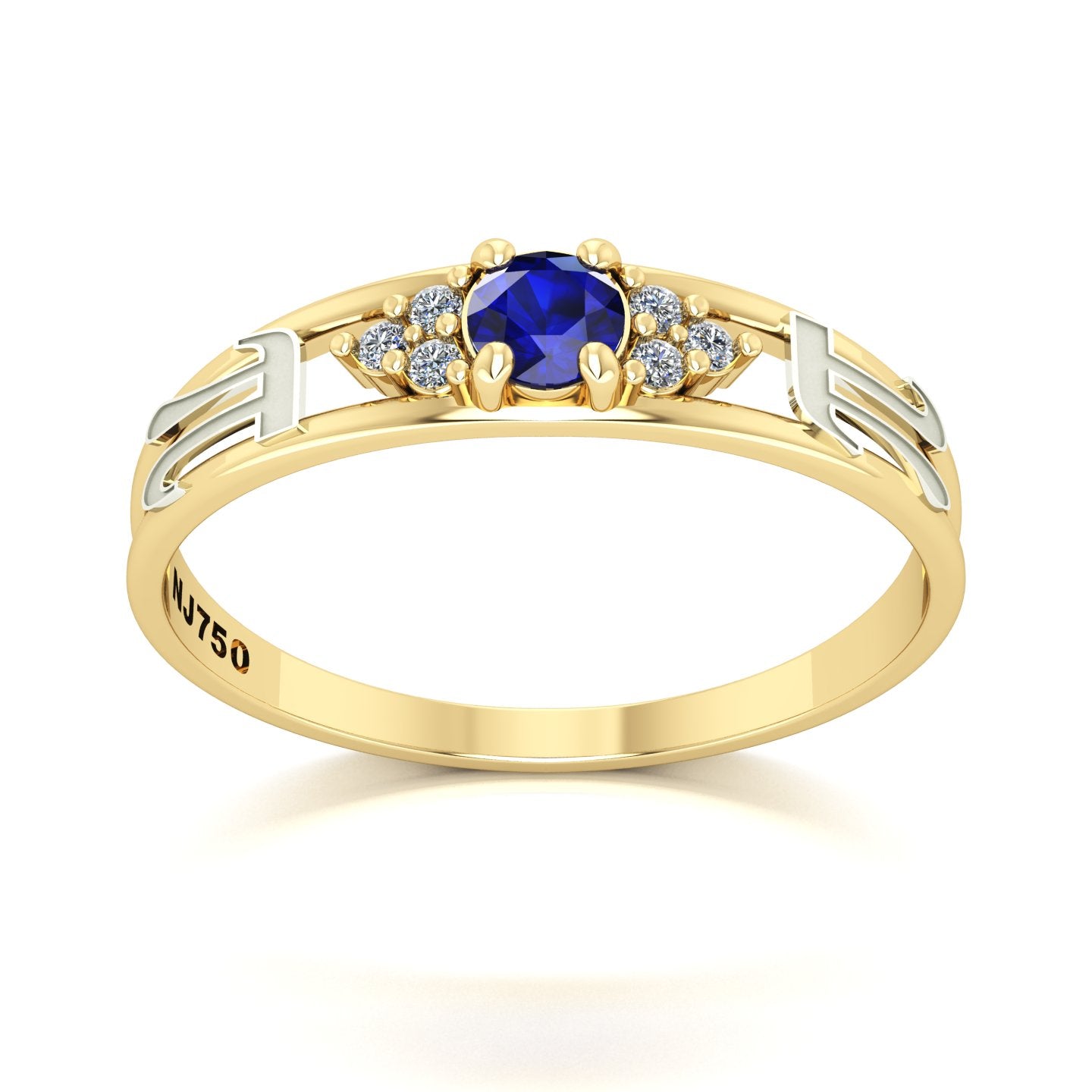 Anel de Formatura de Matemática Eternus IV Ouro 18k