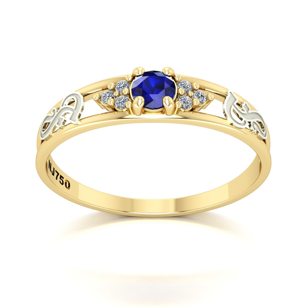 Anel de Formatura de Fonoaudiologia Eternus IV Ouro 18k
