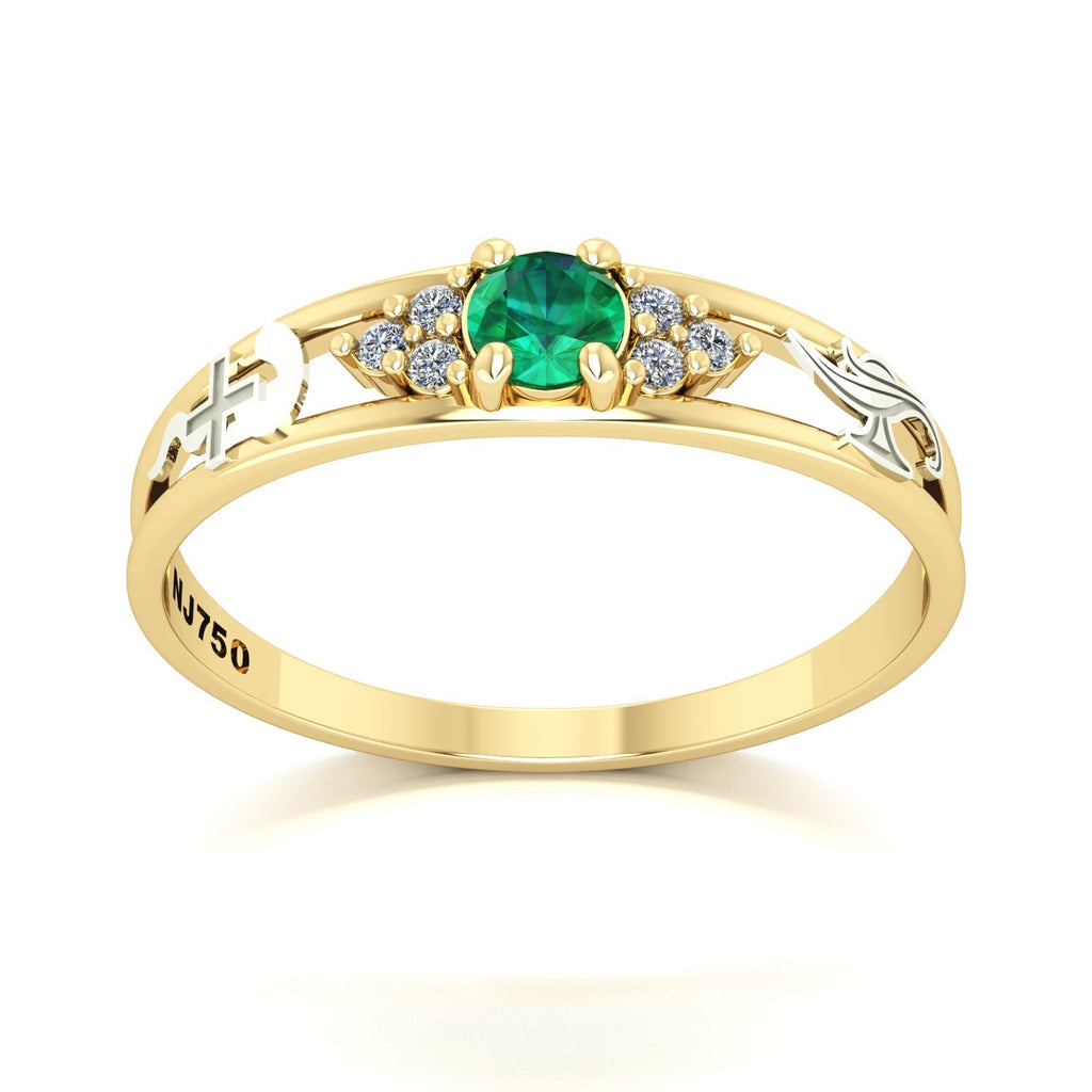 Anel de Formatura de Enfermagem Eternus IV Ouro 18k