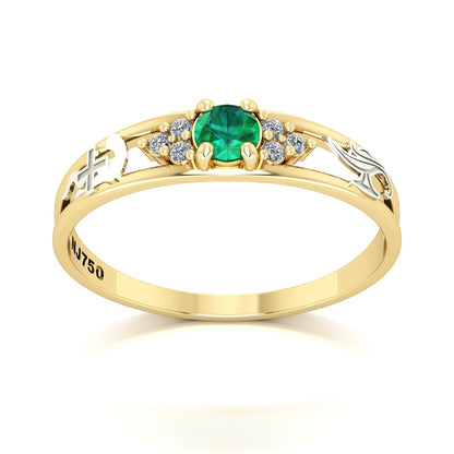 Anel de Formatura de Enfermagem Eternus IV Ouro 18k