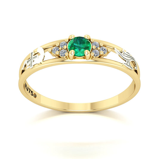 Anel de Formatura de Enfermagem Eternus IV Ouro 18k
