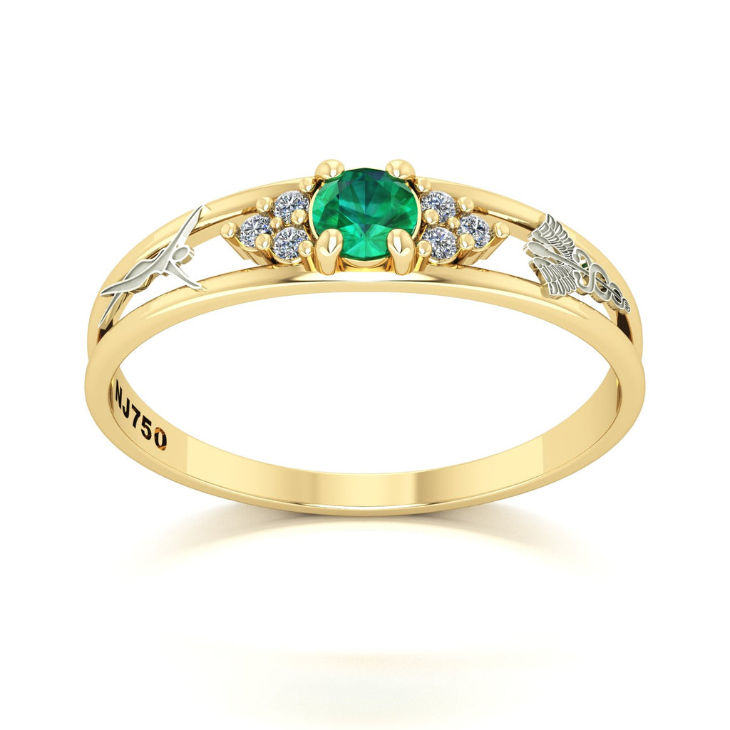 Anel de Formatura de Estética Eternus IV Ouro 18k