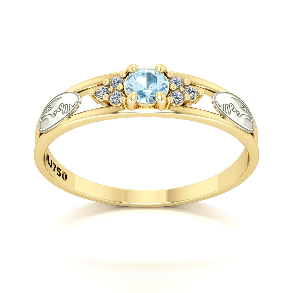Anel de Formatura de Biologia Eternus IV Ouro 18k