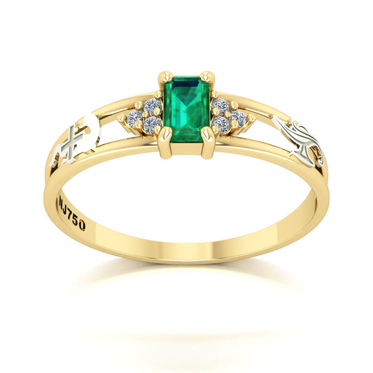 Anel de Formatura de Enfermagem Eternus Ouro 18k