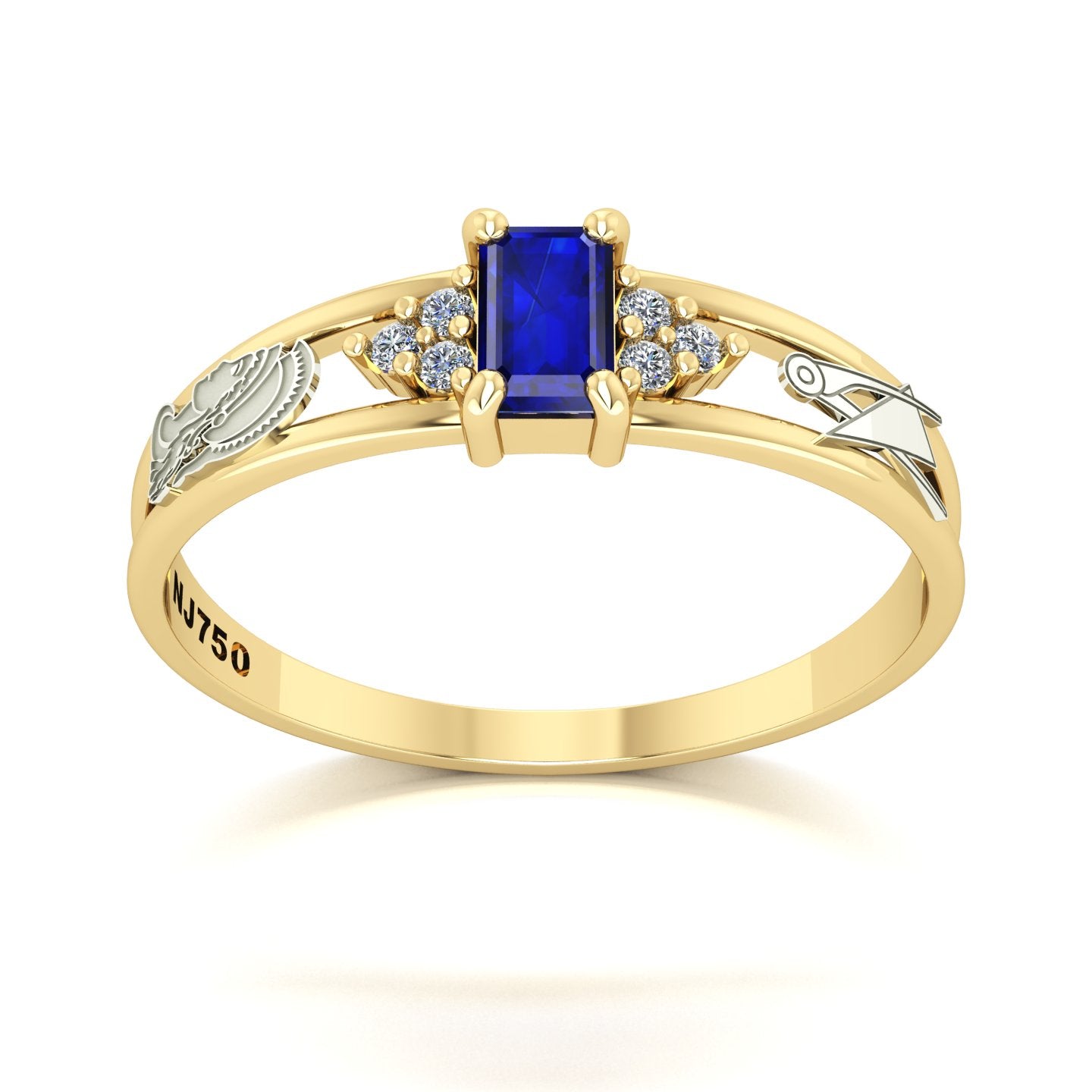 Anel de Formatura de Engenharia de Produção Eternus Ouro 18k