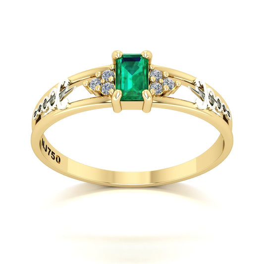 Anel de Formatura de Fisioterapia Eternus Ouro 18k