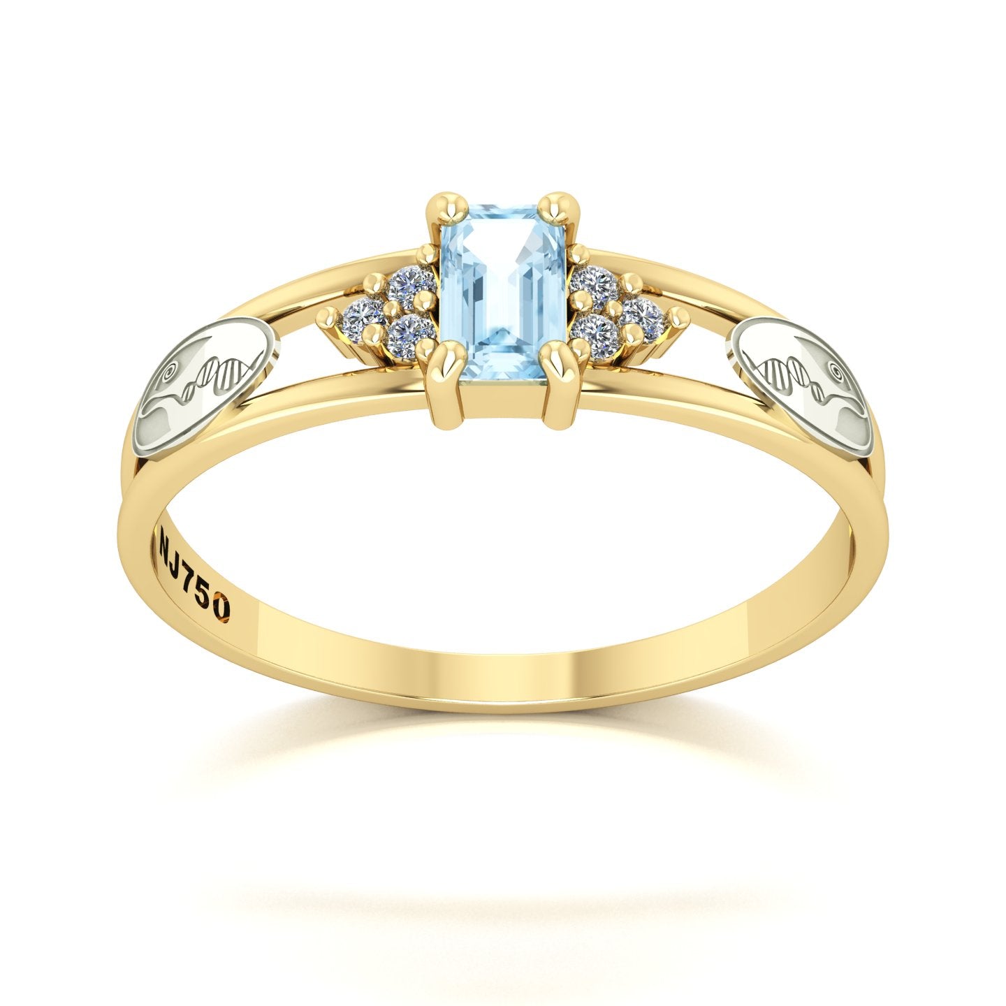 Anel de Formatura de Biologia Eternus Ouro 18k
