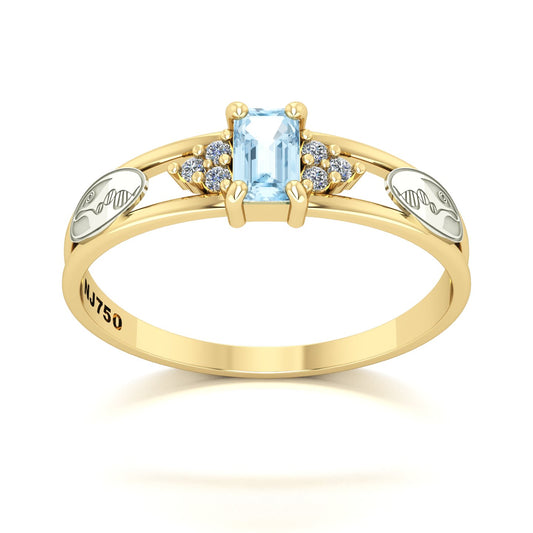 Anel de Formatura de Biologia Eternus Ouro 18k