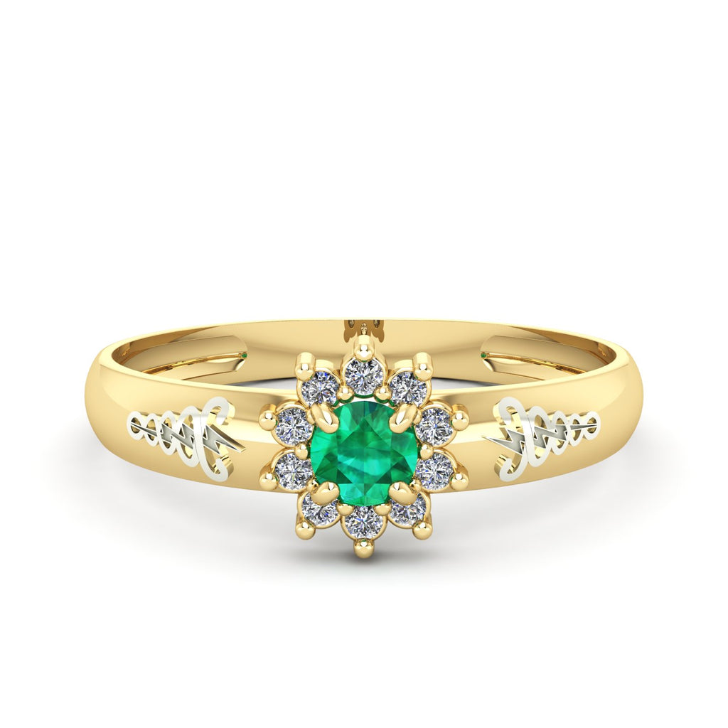Anel de Formatura de Fisioterapia Evermore Ouro 18k