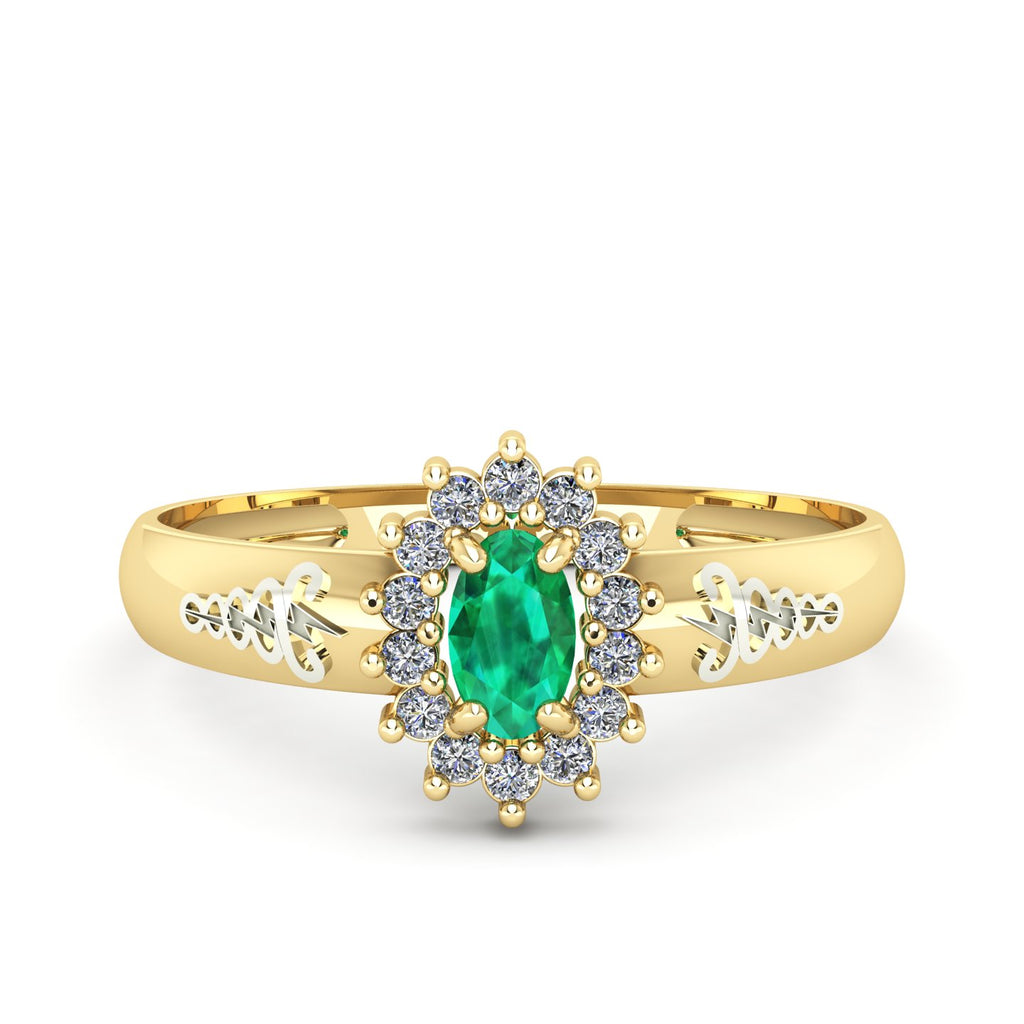 Anel de Formatura de Fisioterapia Evermore II Ouro 18k