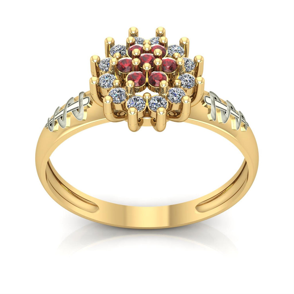 Anel de Formatura de Odontologia Flower Ouro 18k
