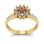 Anel de Formatura de Odontologia Flower Ouro 18k