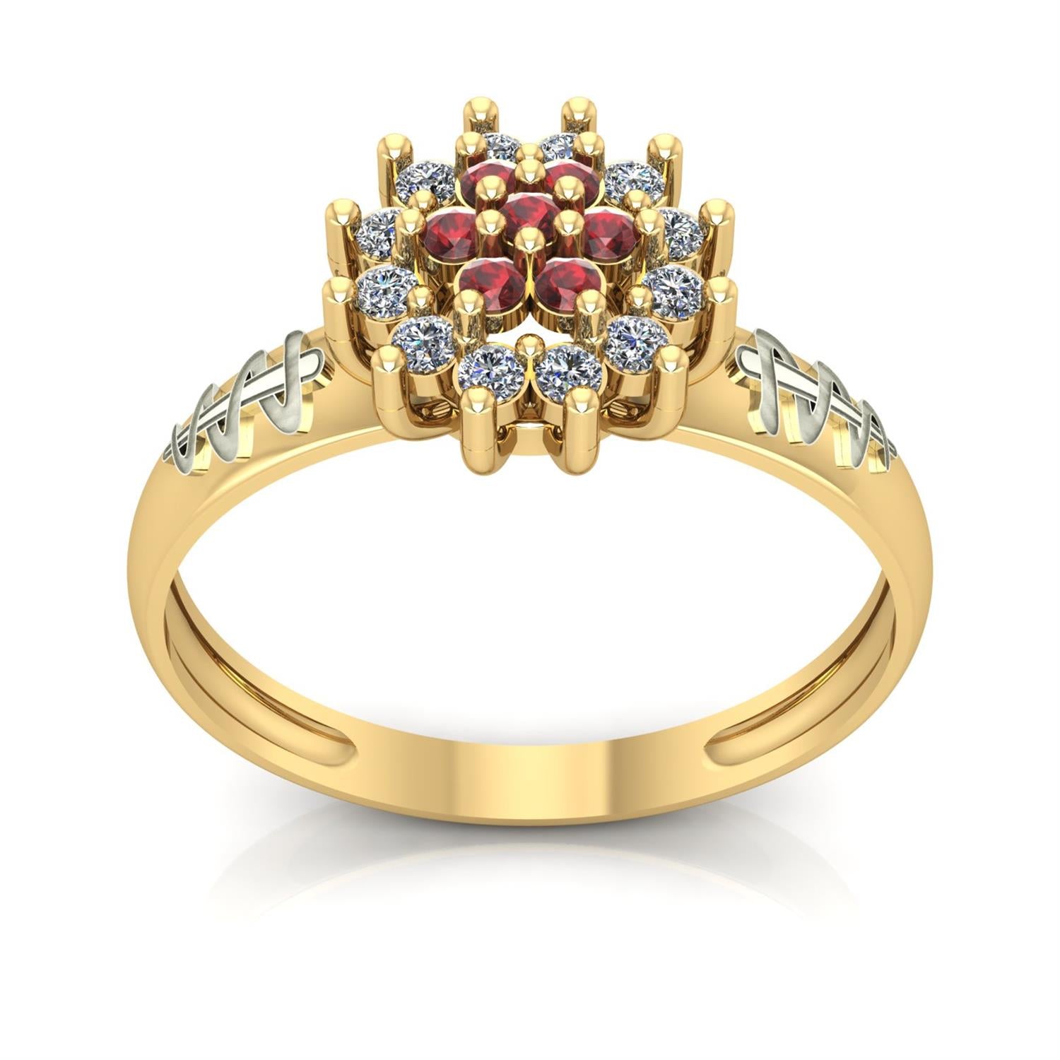Anel de Formatura de Odontologia Flower Ouro 18k
