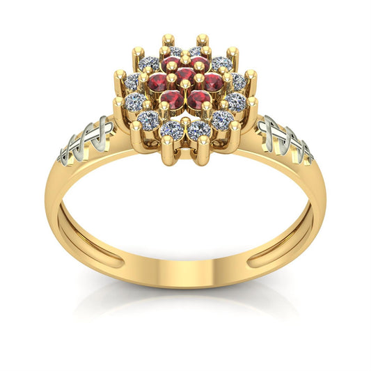 Anel de Formatura de Odontologia Flower Ouro 18k