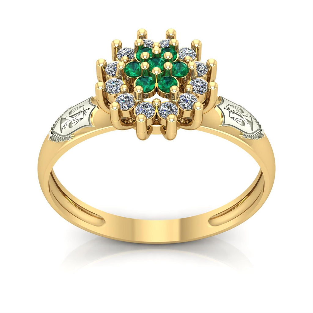Anel de Formatura de Nutrição Flower Ouro 18k
